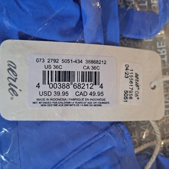 aerie SMOOTHEZ Unlined Underwire Bra NWT Heaven Blue - Picture 4 of 4